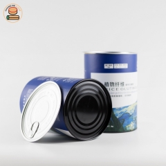 Custom composite paper tube packaging for wallpaper adhesive glue with aluminium pull ring lid