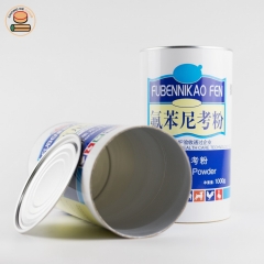 Eco friendly composite paper can packaging for medicinal powder with aluminium pull ring lid