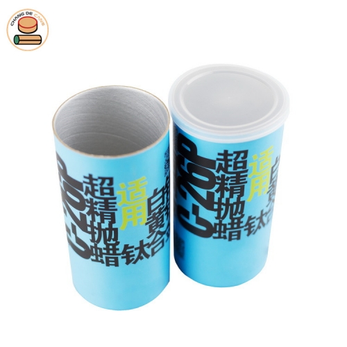 Eco-friendly Paper Cans Packaging for polishing wax with plastic lid