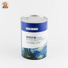 Custom composite paper tube packaging for wallpaper adhesive glue with aluminium pull ring lid