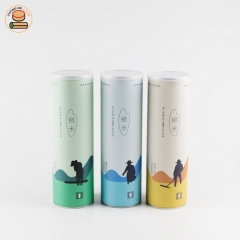 Custom design paper tube packaging for rice packing with aluminium pull ring lid