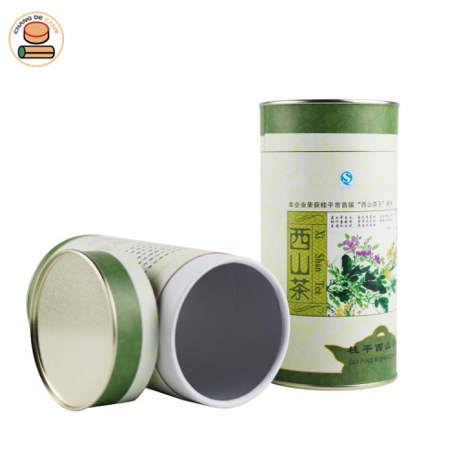 Factory price paper tea can food grade for tea paper tea caddy push up paper tube canister