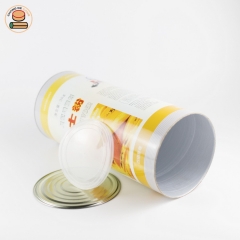 Custom Paper tube packing for custard powder with easy open lid