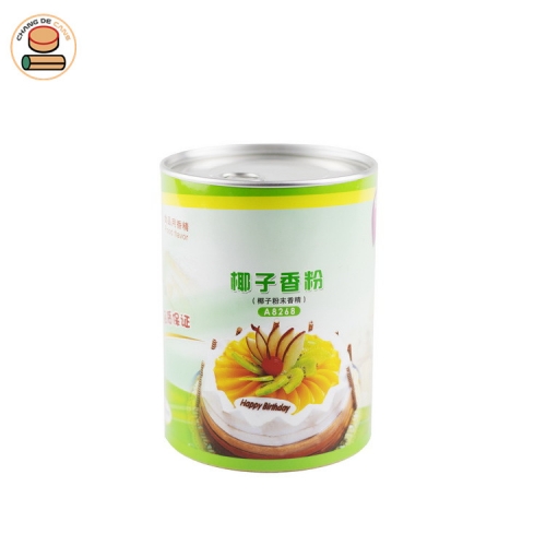 Eco friendly recyclable paper tube packaging paper cans for coconut powder with plastic lid