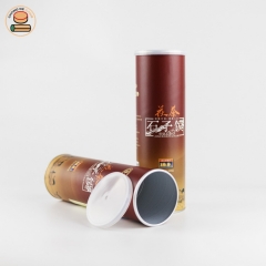 Custom design paper tube packing for red fu tea packing with aluminum foil sealing