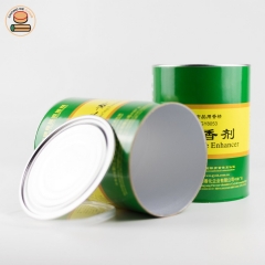 Eco friendly recyclable paper tube packaging paper cans for Flavor Enhancer with plastic lid