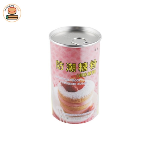 Custom design food container paper cans food tube packaging for Gelatin powder with aluminium pull ring lid