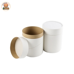 Eco friendly blank white paper cans tube packaging cosmetic container