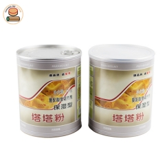 Food grade paper tube for cream of tartar powder packaging with easy open lid sealed