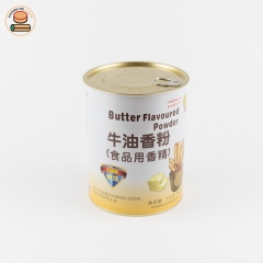 Custom Paper tube packing for butter flavoured powder with food grade aluminum foil lining