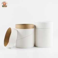 Eco friendly blank white paper cans tube packaging cosmetic container