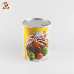 Custom design paper tube packing for food flavoring packing with aluminium pull ring lid