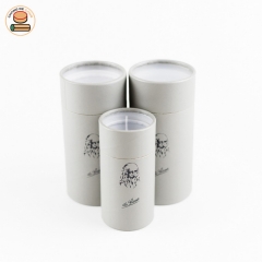 Custom printed round paper can round tube for socks Push up Paper tube wth window