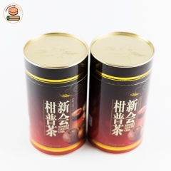 Double layer push up paper tube packing for tea composite paper can Custom paper tube
