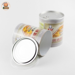 Food grade paper tube for cream of tartar powder packaging with easy open lid sealed