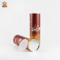 Custom design paper tube packing for red fu tea packing with aluminum foil sealing