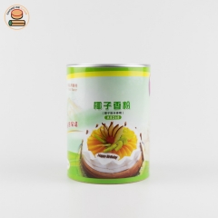 Eco friendly recyclable paper tube packaging paper cans for coconut powder with plastic lid