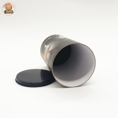 Black cylinder packaging biodegradable cardboard paper tube with glasses cup eco friendly kraft paper tube