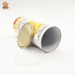 Environmental protection paper tube round kraft paper cylinder box with biscuit food grade paper tube