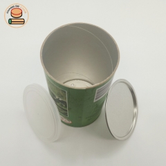 recycle cardboard round tube tea packaging kraft paper tube packaging with green tea round paper tube box