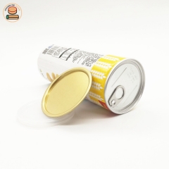 Environmental protection paper tube round kraft paper cylinder box with biscuit food grade paper tube