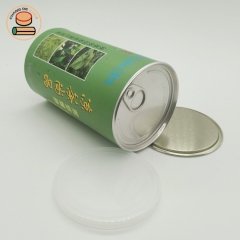 Popular Coffee tea Drinking Powder Paper Tube Bottle Packaging With Resealable Plastic Lid