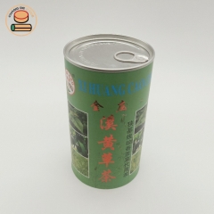 Popular Coffee tea Drinking Powder Paper Tube Bottle Packaging With Resealable Plastic Lid