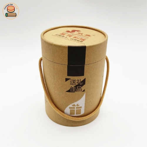 Biodegradable Recycled Kraft Paper Cylinder Packaging Box,Custom Paper Cardboard Cylinder