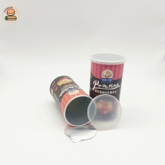 Custom AirTight Paper Snack Paper Cans Apple Chips Paper Tube Packaging