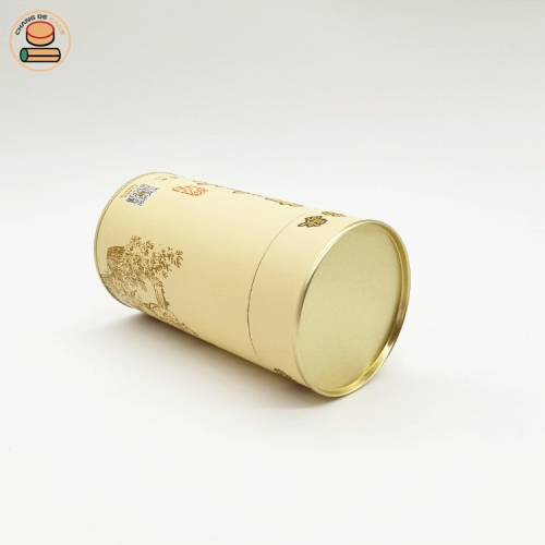 eco friendly tea packaging kraft powder packaging with black tea paper tube packing for red fu tea