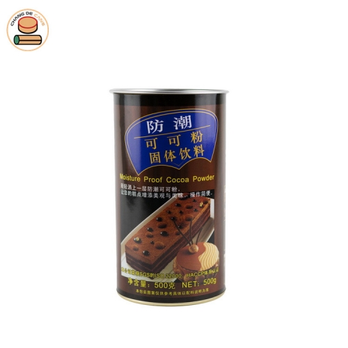 cheap price chocolate snack candy food paper tube canister packaging with resealable plastic cover