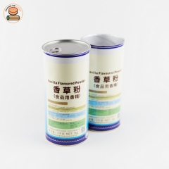 cylinder tube packaging composite cans with aluminium pull ring lid