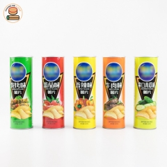 Custom Printed Potato Chips Paper Tube Packaging