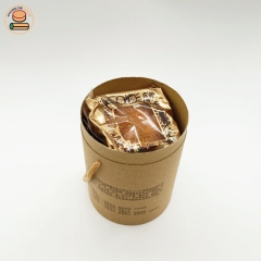 Biodegradable Recycled Kraft Paper Cylinder Packaging Box,Custom Paper Cardboard Cylinder