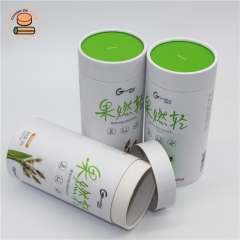 Wholesale Food Grade Cardboard Cylinder Green Tea Packaging Biodegradable Canisters paper Box