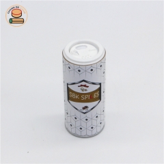 custom foil lined salt seasoning packaging paper tube with shaker lid