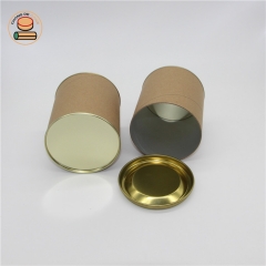 China supplier paper Canister Cardboard Containers clothing packaging Paper cans With Metal Lid