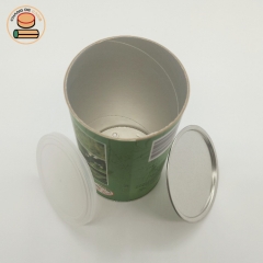 Popular Coffee tea Drinking Powder Paper Tube Bottle Packaging With Resealable Plastic Lid