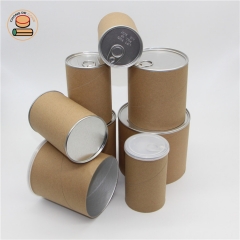 ID83*H110mm factory wholesale kraft seal Easy to pull paper can packaging for snack food