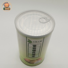 100%Recycled Fruity Solid Drink Matcha Chocolate Powder Paper Tube Jar Packaging With Resealable Plastic Cover