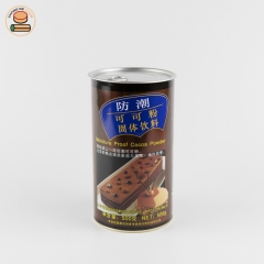 cheap price chocolate snack candy food paper tube canister packaging with resealable plastic cover