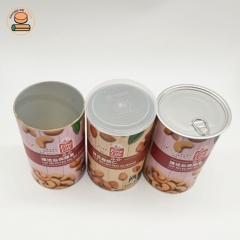 custom food grade composite paper cans packaging paper tube cans for food