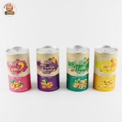 customized printed logo cardboard paper tube for mixed nuts snacks