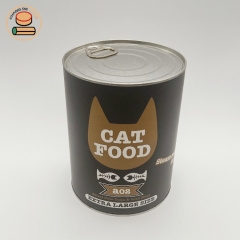 Custom Pet Food Meat Snack Paper Tube Bottle Packaging With Iron Easy Open Lid