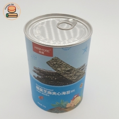 Custom Aluminum Foil Easy Peel-Off Powdered Food Paper Packaging Cylinder Canisters