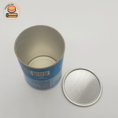 Custom Aluminum Foil Easy Peel-Off Powdered Food Paper Packaging Cylinder Canisters