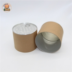 Easy Open Lid Cardboard Cans Aluminum Foil Macadamias Paper Cans