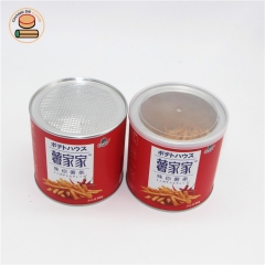 wholesale custom shrimp chips beef paper tube canister packaging with easy open lid and resealable plastic cover