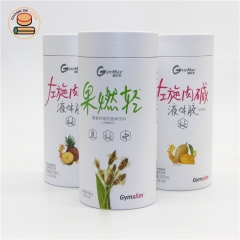 100%recycled health food tea dried fruit paper packing push up paper tube packaging