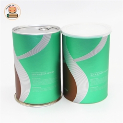 eco friendly health food diet tea Health care products paper tube jar packaging with easy open lid